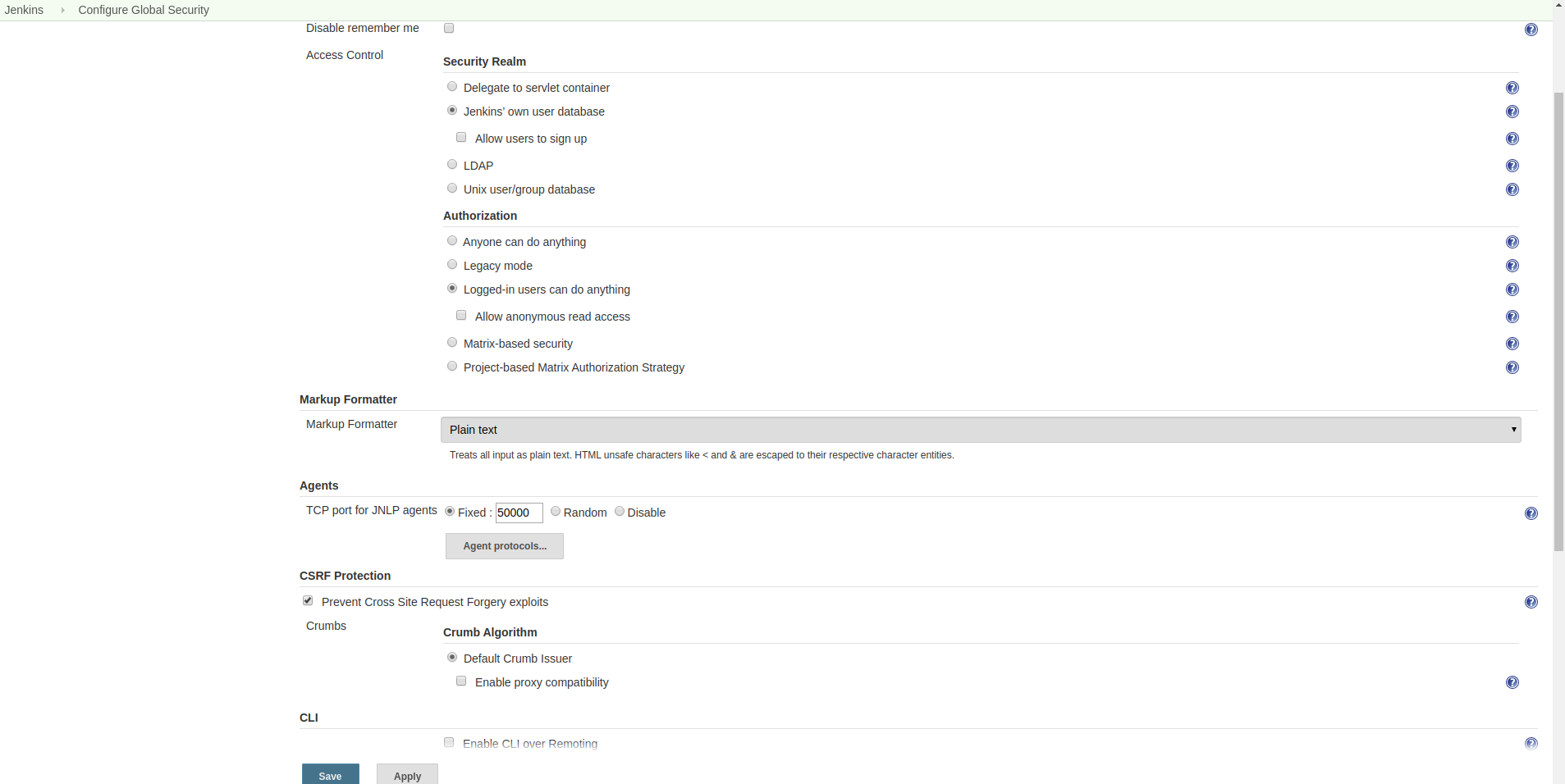 JNLP port setting